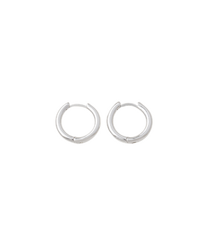 hero charm hoops mini silver