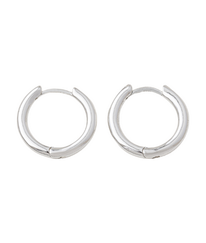 hero charm hoops midi silver