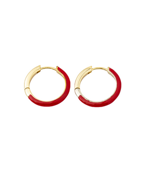 ruby hero charm hoops